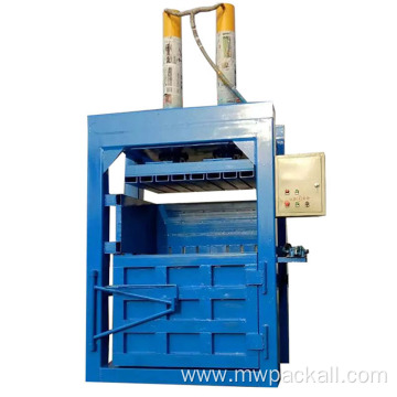 Vertical cardboard baling press waste paper baler machine